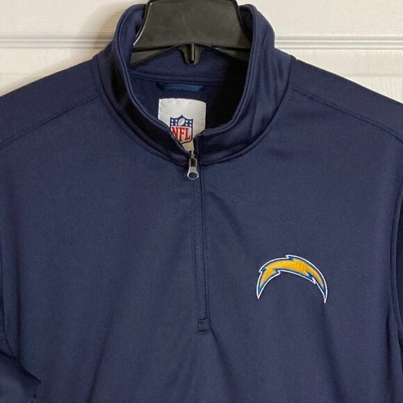 Los Angeles Chargers 1/4 Zip Pullover NFL Jacket Size XL - Picture 2 of 7